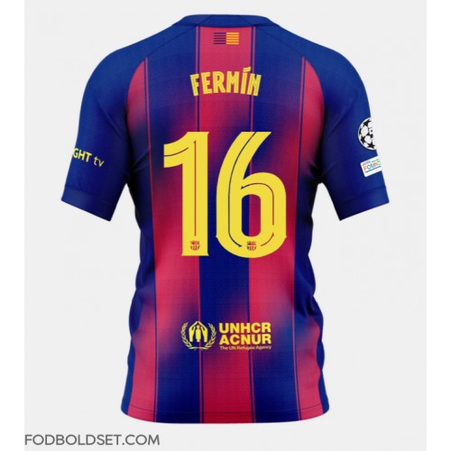 Barcelona Fermin Lopez #16 Hjemmebanetrøje 2025-26 Kortærmet
